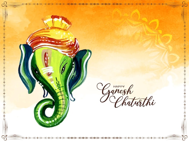 Free vector happy ganesh chaturthi traditional festival background