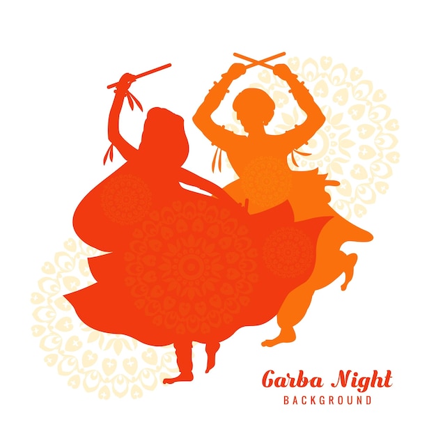 Happy garba night celebration card background