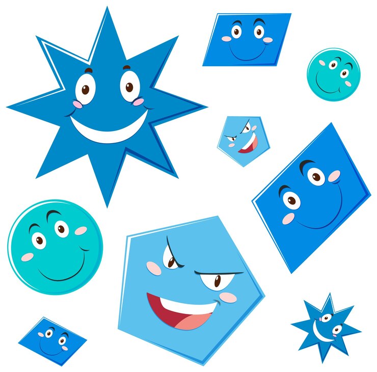 Free Vector happy geometric shapes pattern