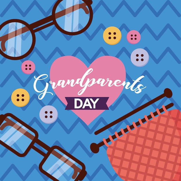 Free vector happy grandparents day flat design