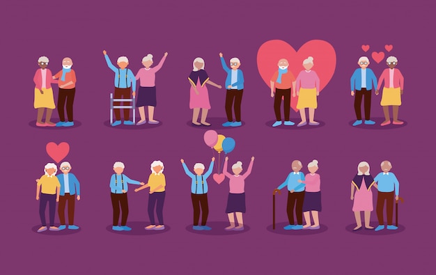 Free vector happy grandparents day flat design