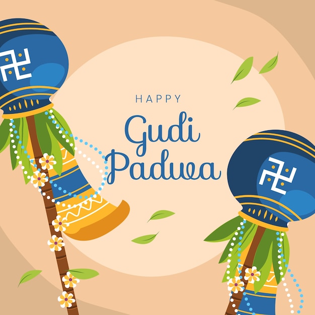 Bandiera tradizionale di felice gudi padwa