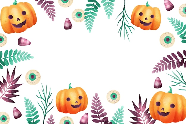 Vettore gratuito felice concetto di sfondo di halloween