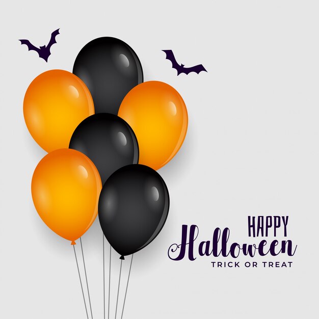 Happy halloween background with balloons