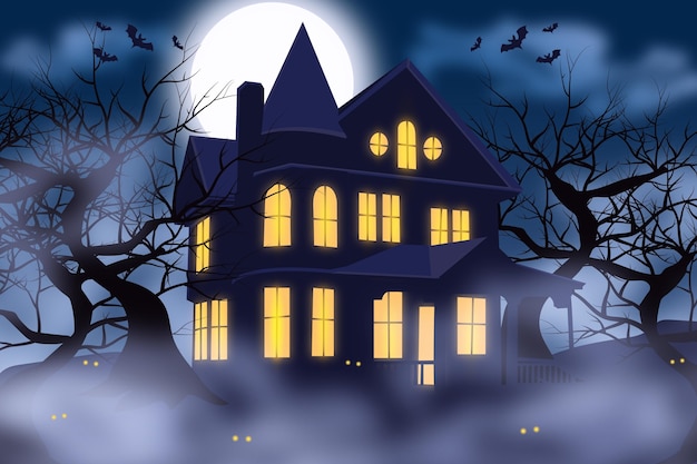 Free vector happy halloween background