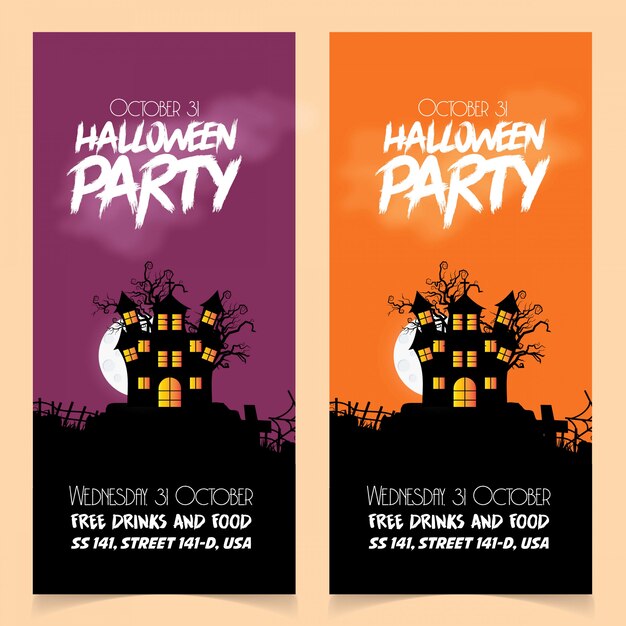 Happy Halloween brochure design vector