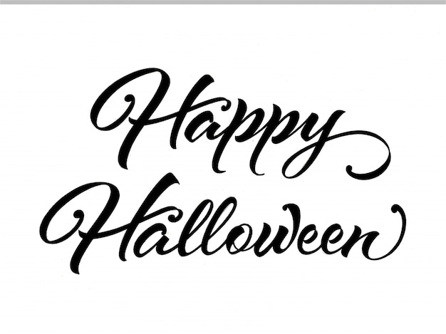 Download Happy halloween congratulation, invitation handwriting ...