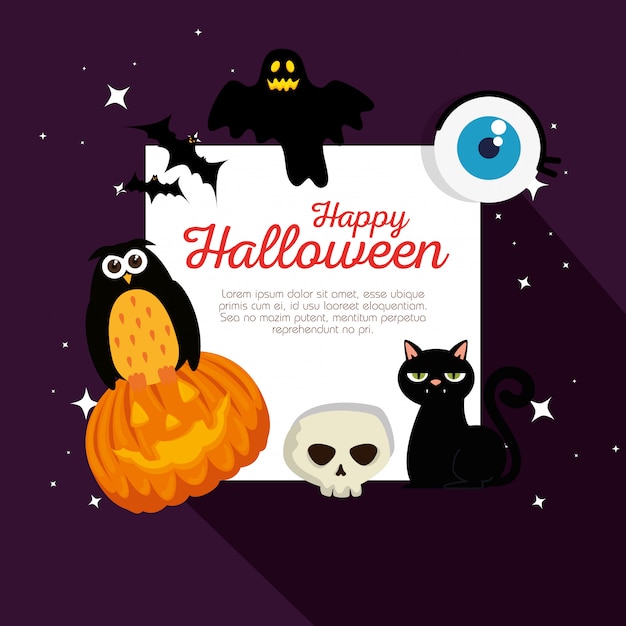 Happy halloween card