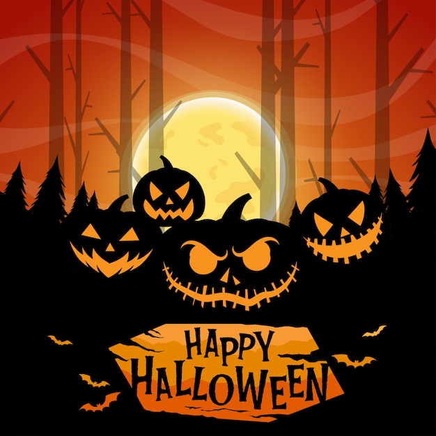 Free vector happy halloween celebration