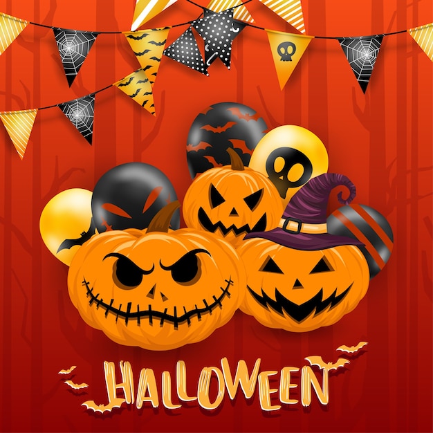 Free vector happy halloween celebration