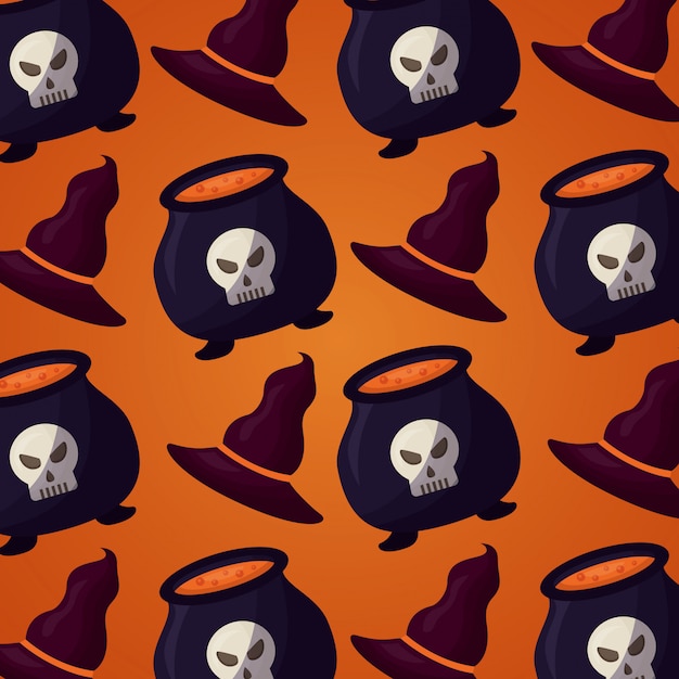 Happy halloween day seamless pattern