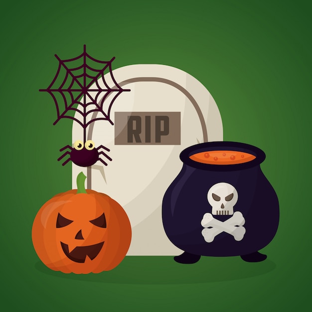 Free vector happy halloween day