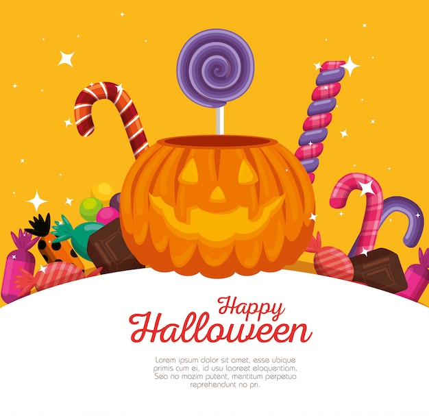 Happy halloween decoration set