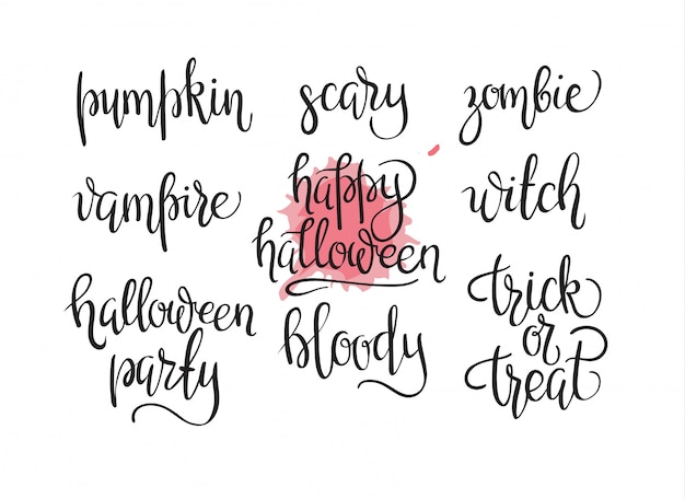 Happy Halloween Design Collection - набор дизайнов в стиле Хэллоуин в стиле винтажа