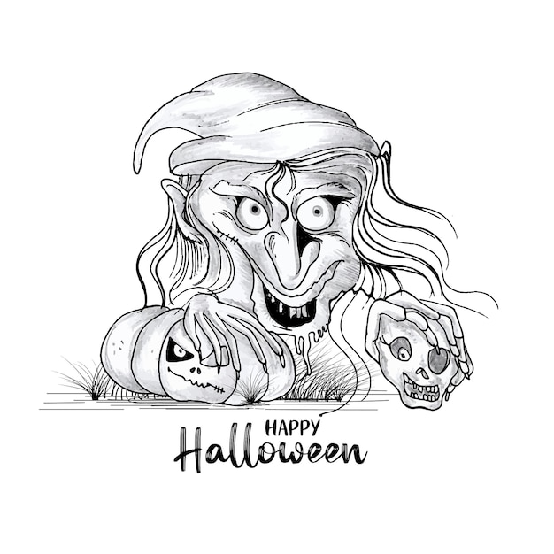 Happy Halloween festival creepy horror party background design