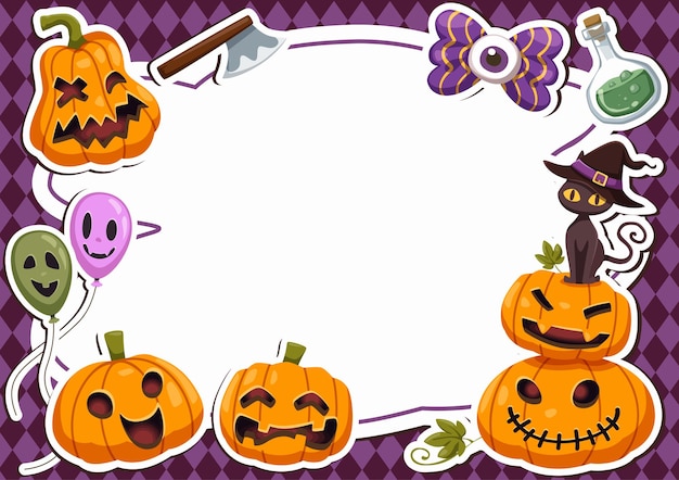 Happy Halloween frame banner