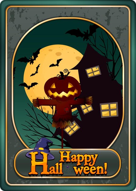 Шаблон игровой карты Happy Halloween
