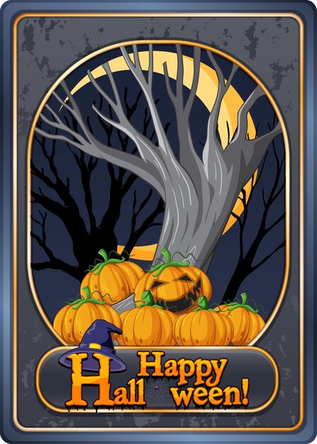 Happy Halloween game card template