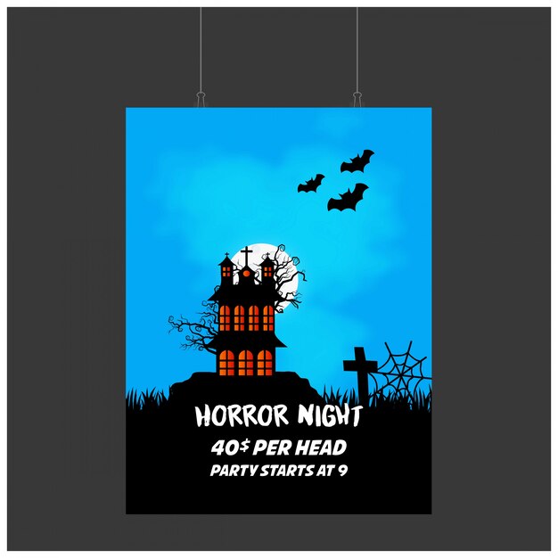 Happy Halloween invitation design with typography vector