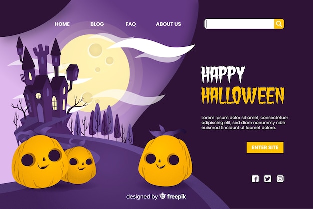 Happy landing page di halloween