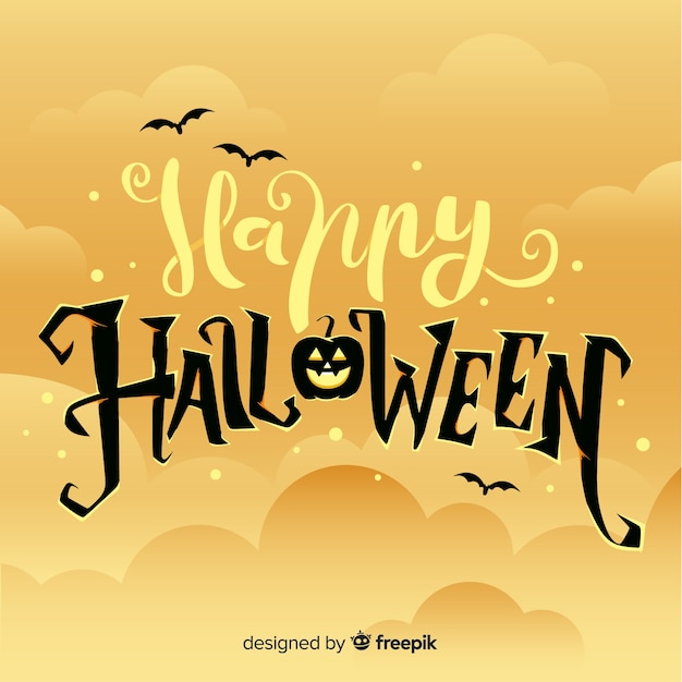 Felice lettering design di halloween