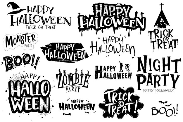 Happy halloween lettering