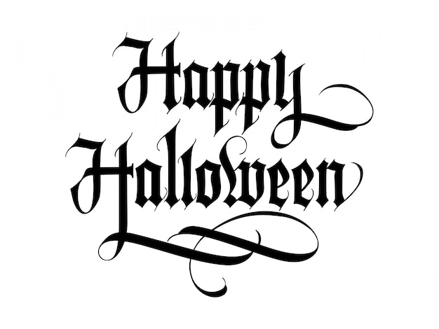 Happy Halloween lettering