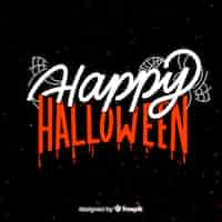 Vettore gratuito felice lettering di halloween