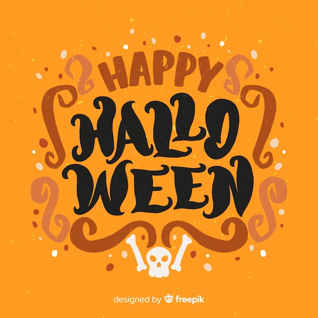 Free vector happy halloween lettering