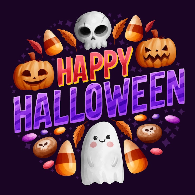 無料Vector ハッピーハロウィンレタリング