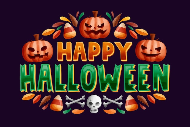 Happy halloween lettering