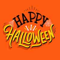 Free vector happy halloween lettering