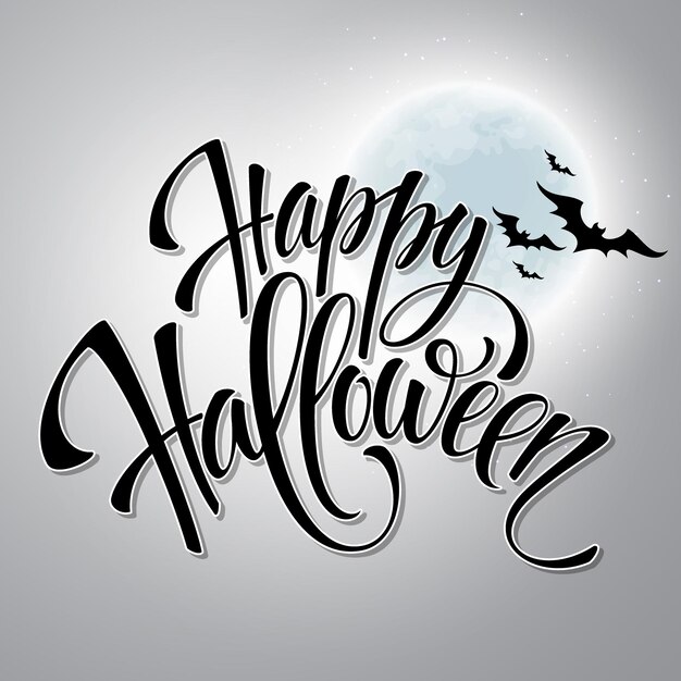 Happy Halloween message design background. Vector illustration EPS 10