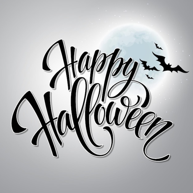 Happy Halloween message design background. Vector illustration EPS 10