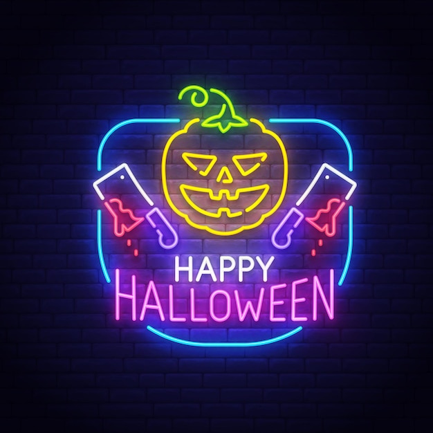 Happy Halloween neon sign