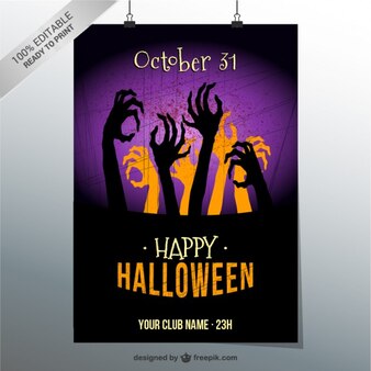 Happy halloween poster template