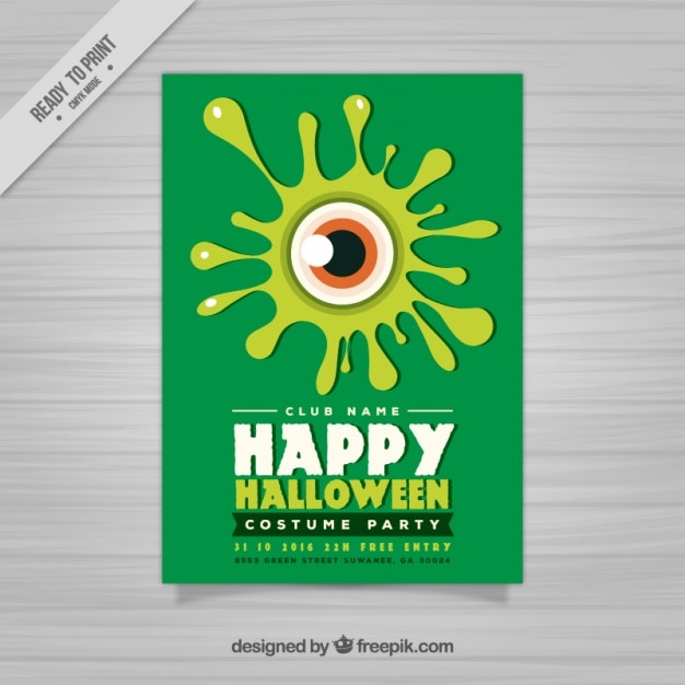 Free vector happy halloween poster