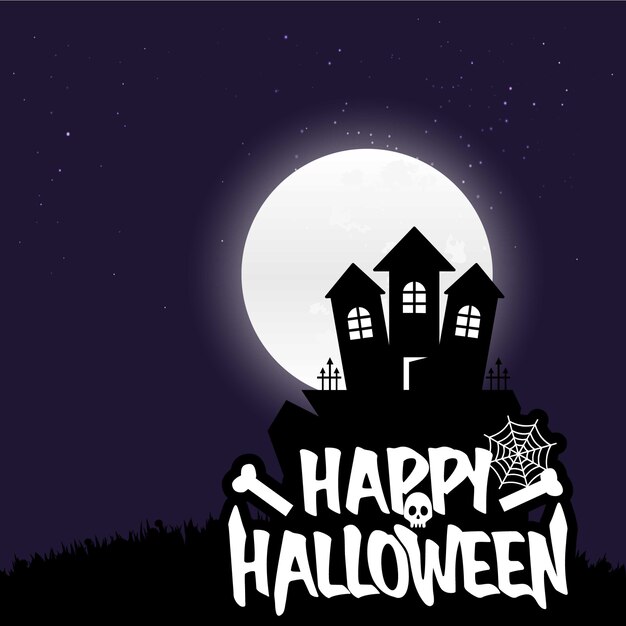 Happy Halloween scary Night background