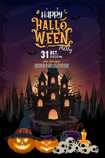 Happy Halloween (trick or treat) Poster for invitation