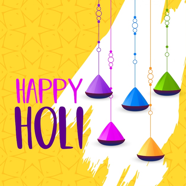 Happy holi abstract colors background