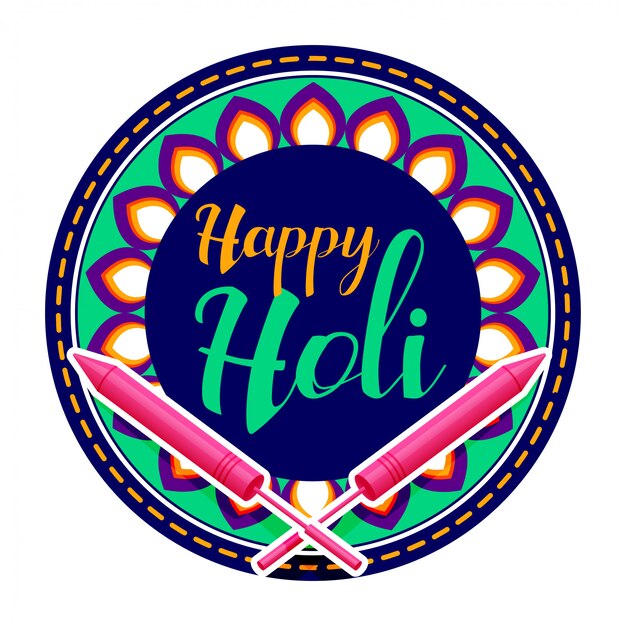 Happy holi celebration greeting background