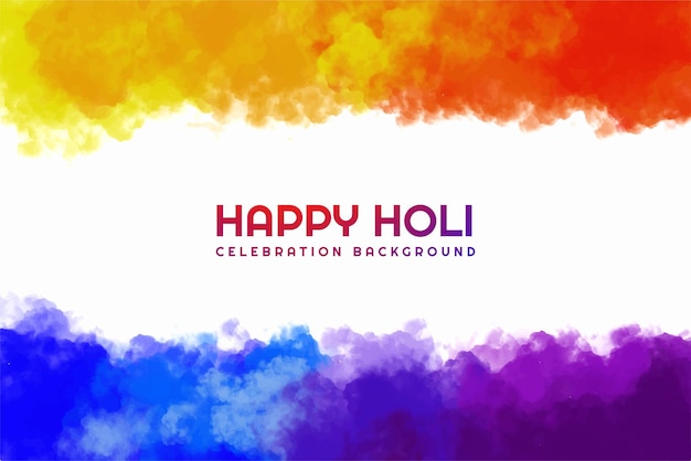 Vettore gratuito felice celebrazione di holi festa indiana dei colori sfondo tessuto