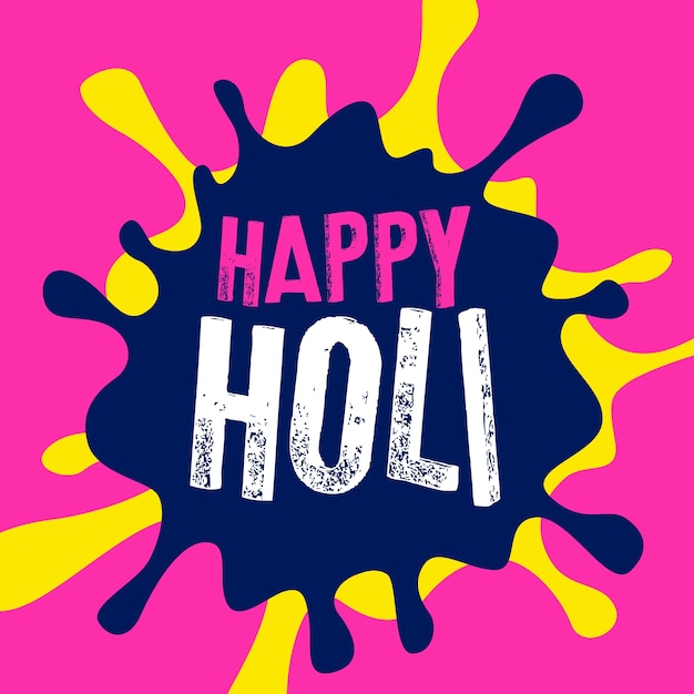 Free vector happy holi color splash background