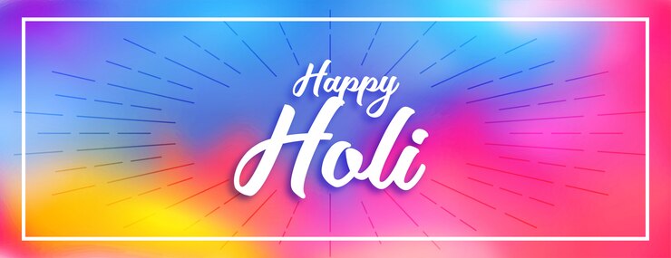 무료 Vector 행복 한 holi 화려한 힌두교 축제 배너