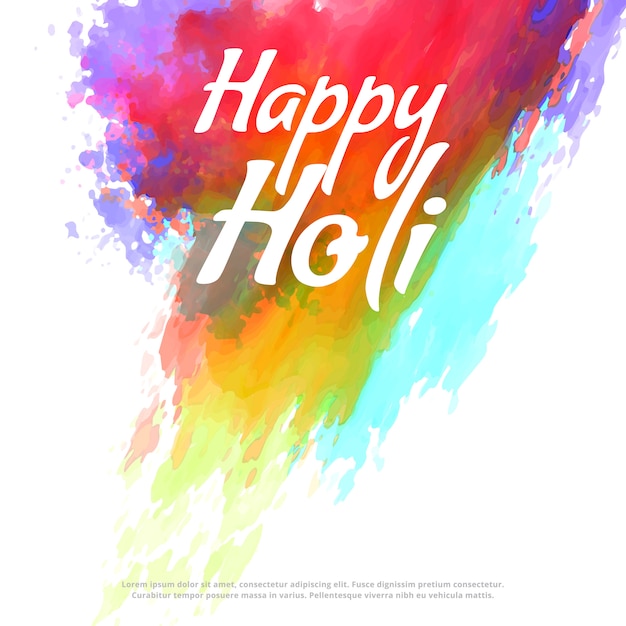 Happy holi colorful splash background