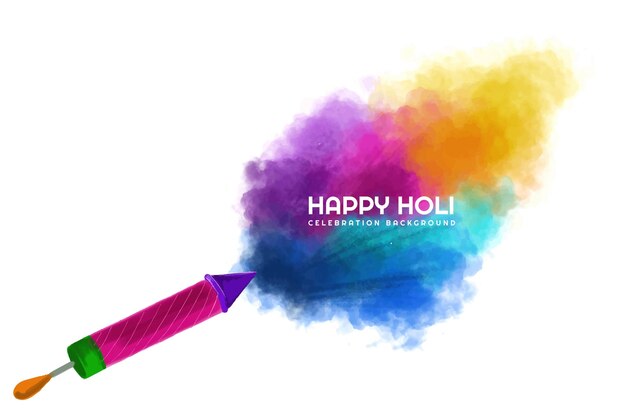 Free vector happy holi colorful splash elements for card background