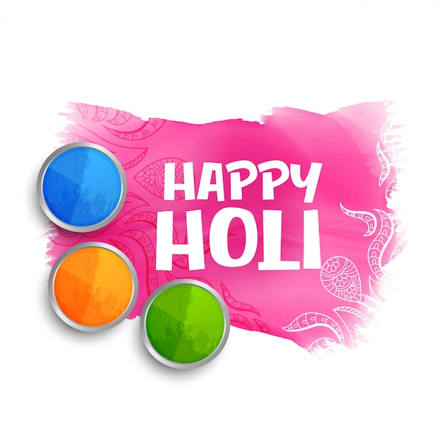 Happy holi colors background with gulal powder