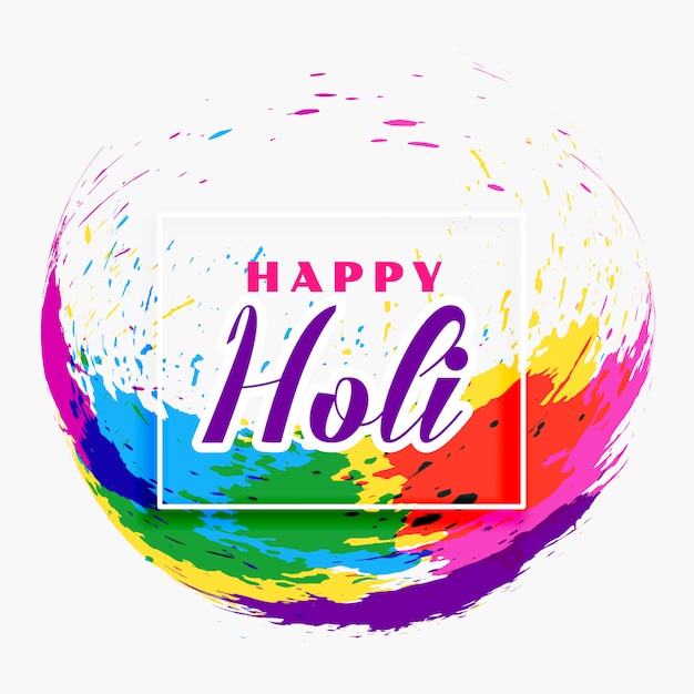 Happy holi festival banner design