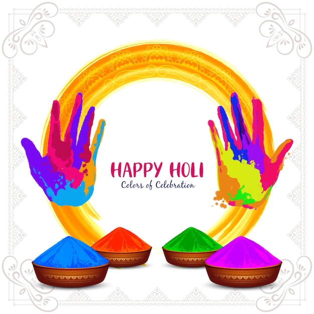 Free vector happy holi festival colorful celebration background design