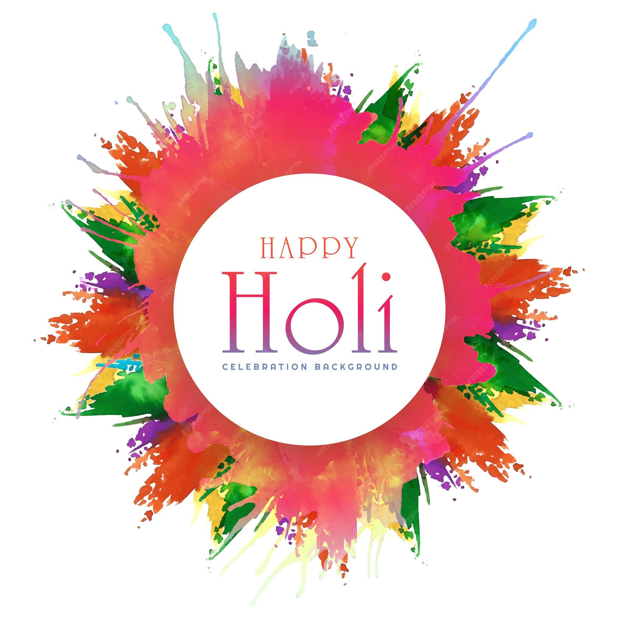 Free Vector | Happy holi festival of india celebration greetings card  background